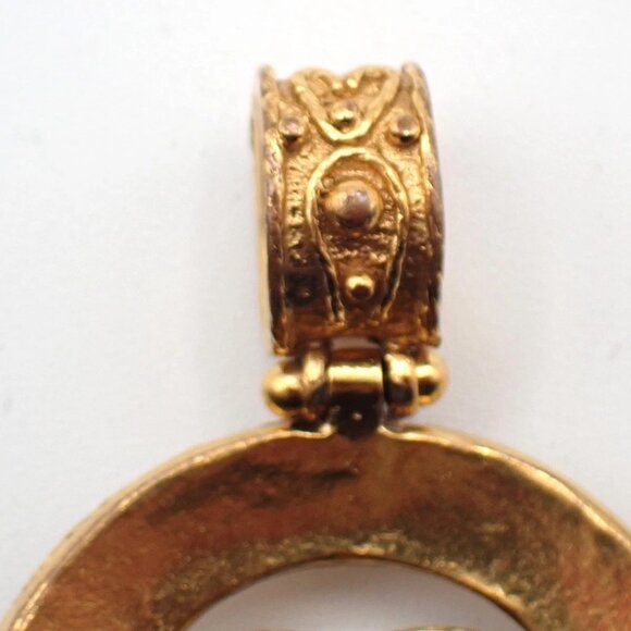 CHANEL CC Logo Necklace Pendant Top Charm 94A Gold GHW France Vintage 73RL695